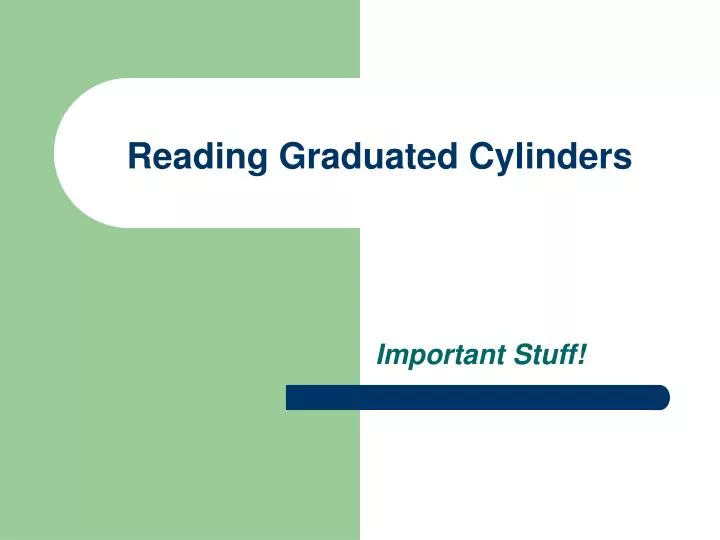 reading graduated cylinders n.