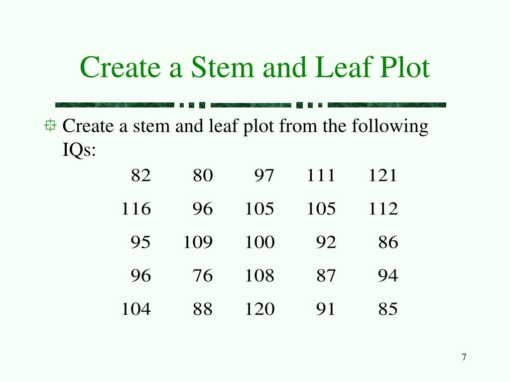 stem and leaf generator