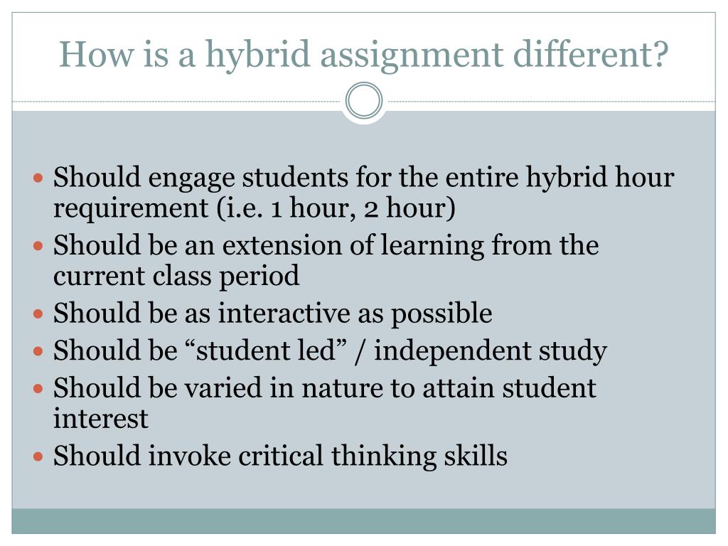 what is hybrid assignments