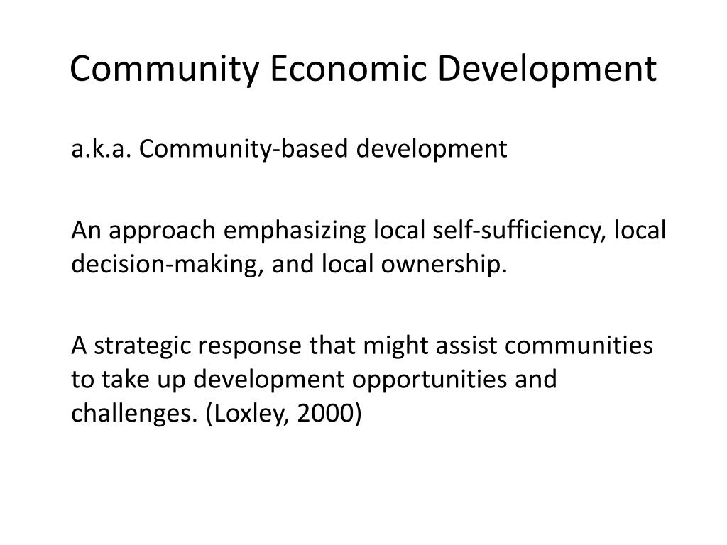 thesis on community economic development