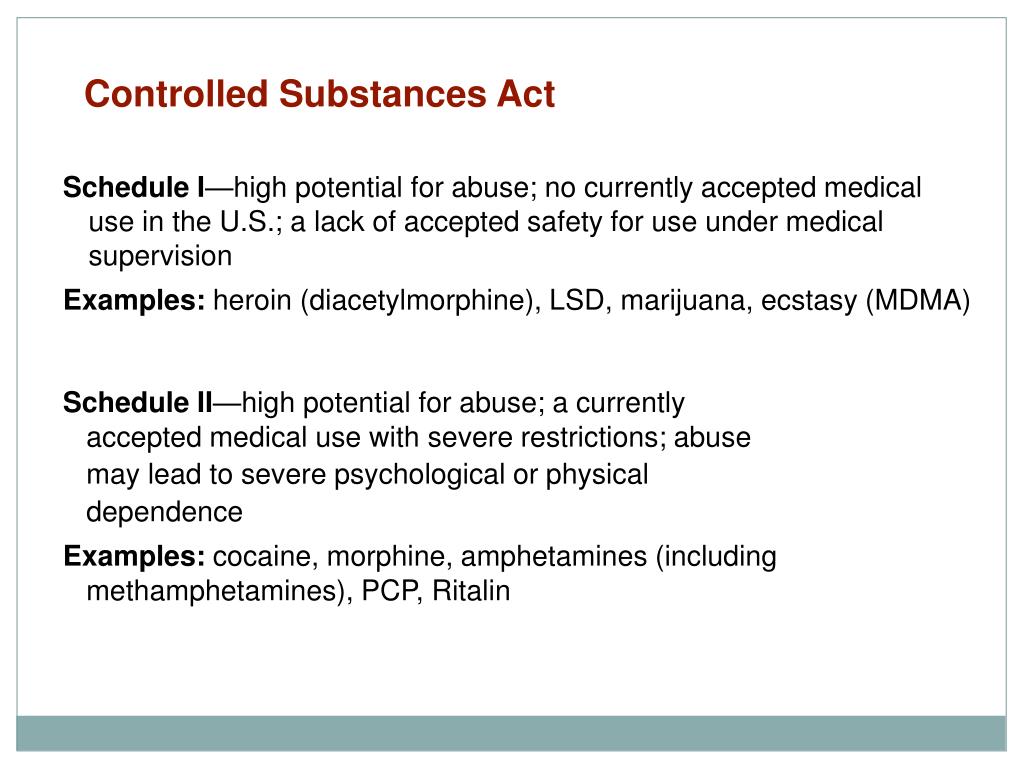 PPT Controlled Substances Act PowerPoint Presentation, free download
