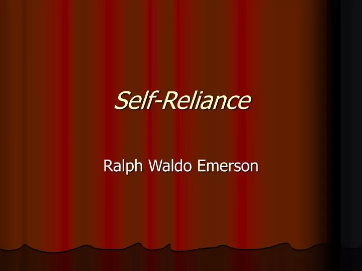 PPT SelfReliance PowerPoint Presentation, free download ID1764355