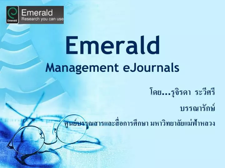 PPT - Emerald Management EJournals PowerPoint Presentation, Free ...