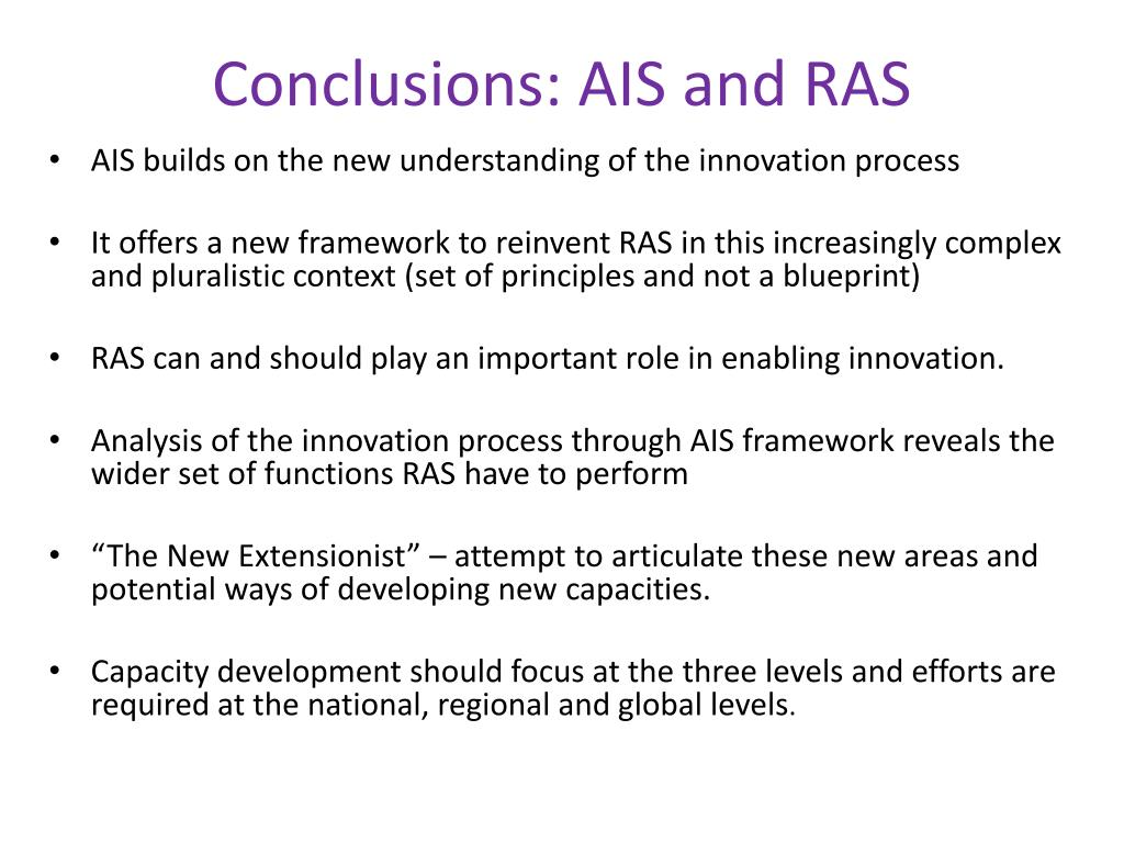 PPT - Role of RAS in the Agricultural Innovation System Rasheed ...