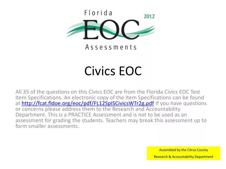 PPT Civics EOC PowerPoint Presentation, free download ID1766285