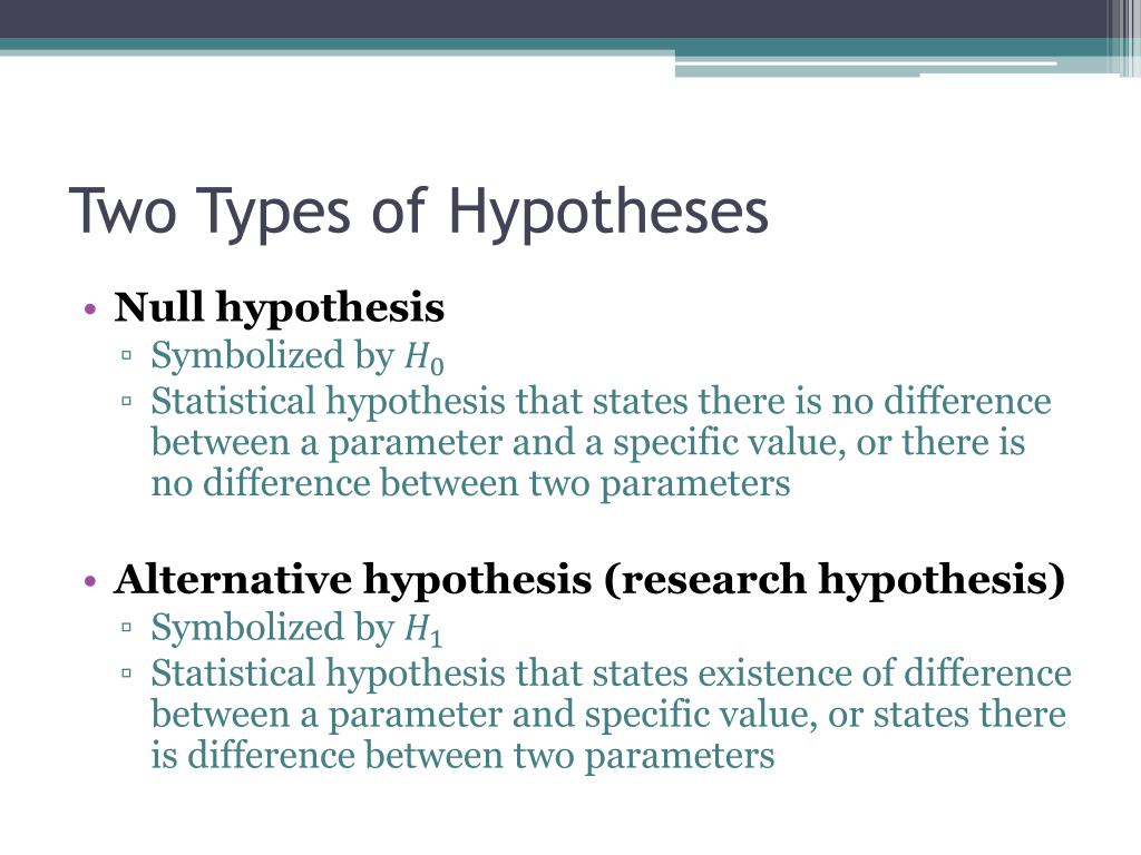 2 types of hypothesis explain