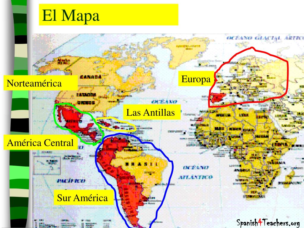 PPT - Los Países Hispano-Hablantes, Las Capitales & Los Continentes