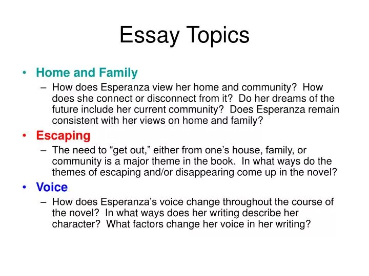 family essay ideas