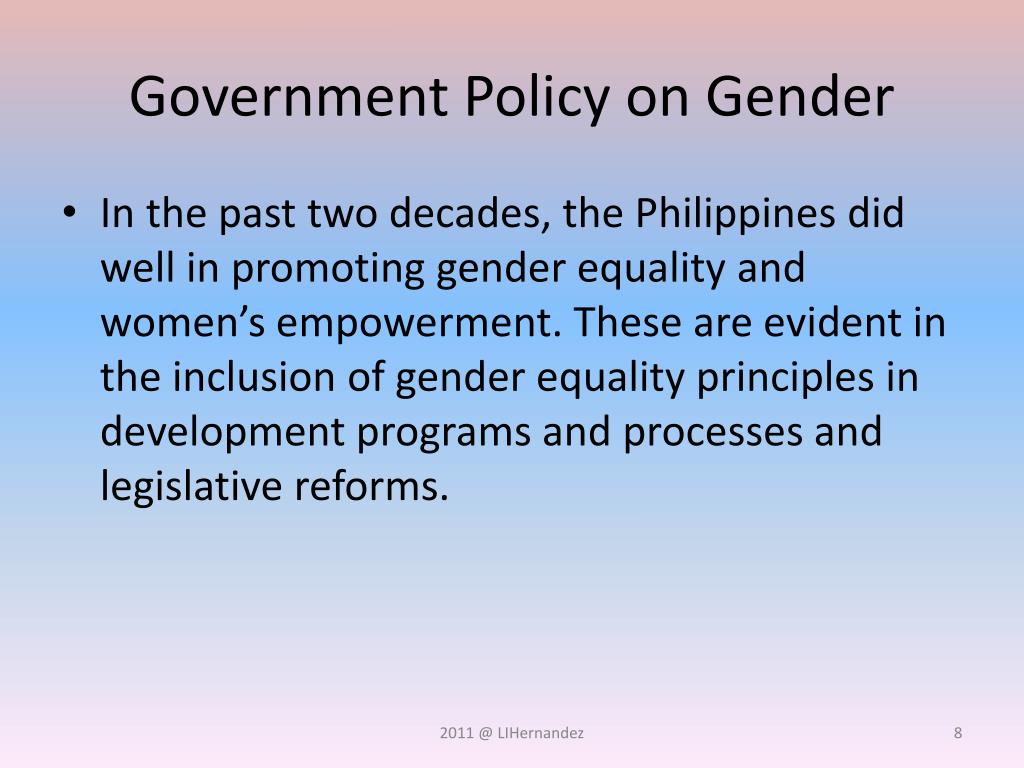 Ppt Gender Policies In The Philippines Powerpoint Presentation Free 