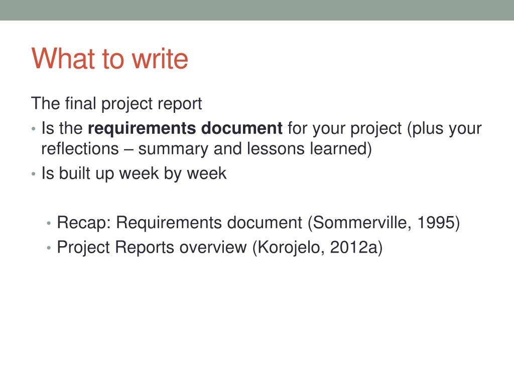 PPT - Preparing the Project Reports PowerPoint Presentation, free