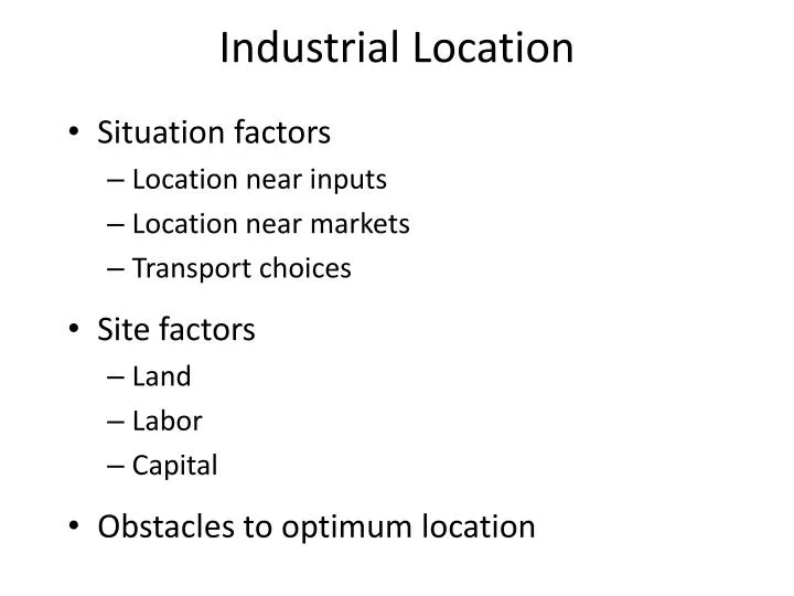 industrial location assignment answer key