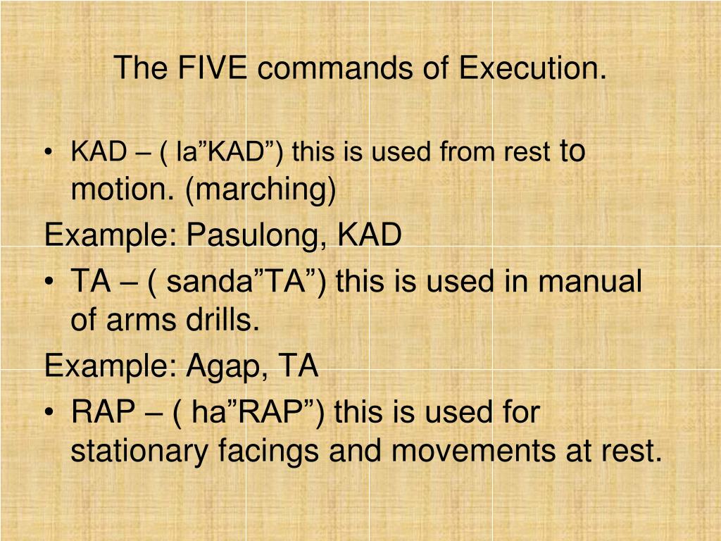 PPT GENERAL DRILLS AND CEREMONIES PowerPoint Presentation, free