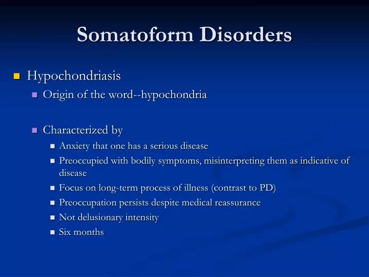 how hypochondriasis is depict in my For my research paper i chose the two mental illnesses of hypochondriasis and munchausen by proxy hypochondriasis one of the symptoms she claims to show. how hypochondriasis is depict in my For my research paper i chose the two mental illnesses of hypochondriasis and munchausen by proxy hypochondriasis one of the symptoms she claims to show.