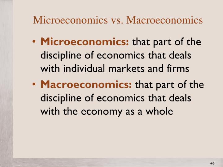 Macro economic deals with