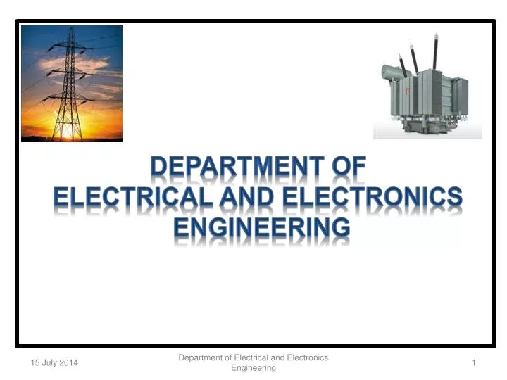 PPT - DEPARTMENT OF ELECTRICAL AND ELECTRONICS ENGINEERING PowerPoint ...