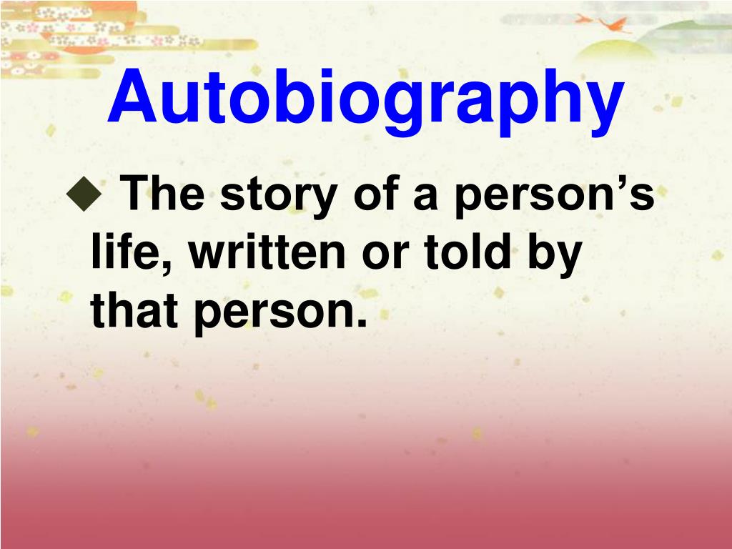 what is autobiography definition