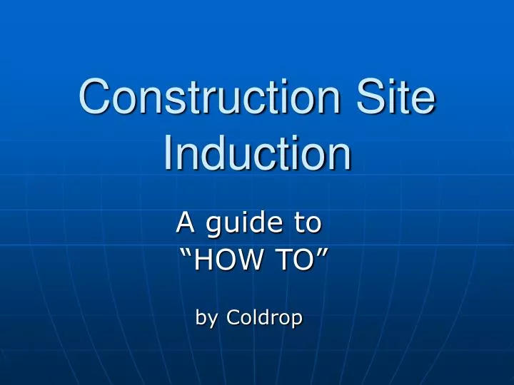 construction site induction n.