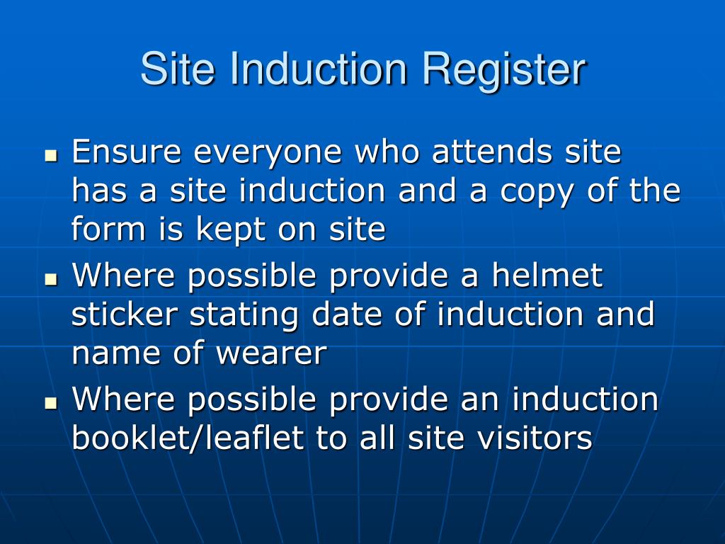 site induction presentation