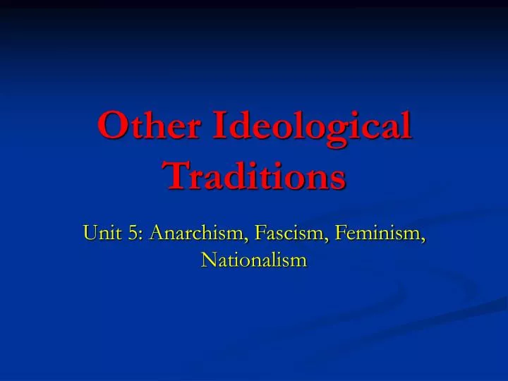 other ideological traditions n.