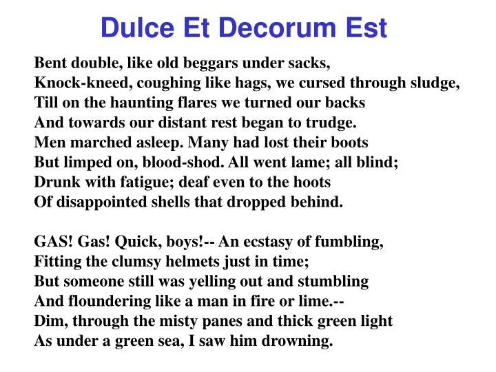 High School Persuasive Essay Comparison Of Dulce Et Decorum Est Comparison Between The Send Off And Dulce And Decorum Est Examples Of Good Essays In English also College Vs High School Essay Comparison Of Dulce Et Decorum Est Research Paper Academic Writing English Essay Examples