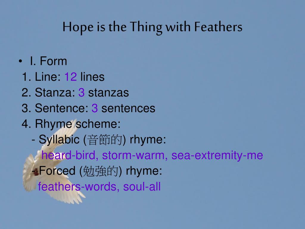 hope is the thing with feathers full poem hope is the thing with feathers full poem