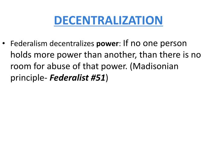 the evolution of federalism ppt