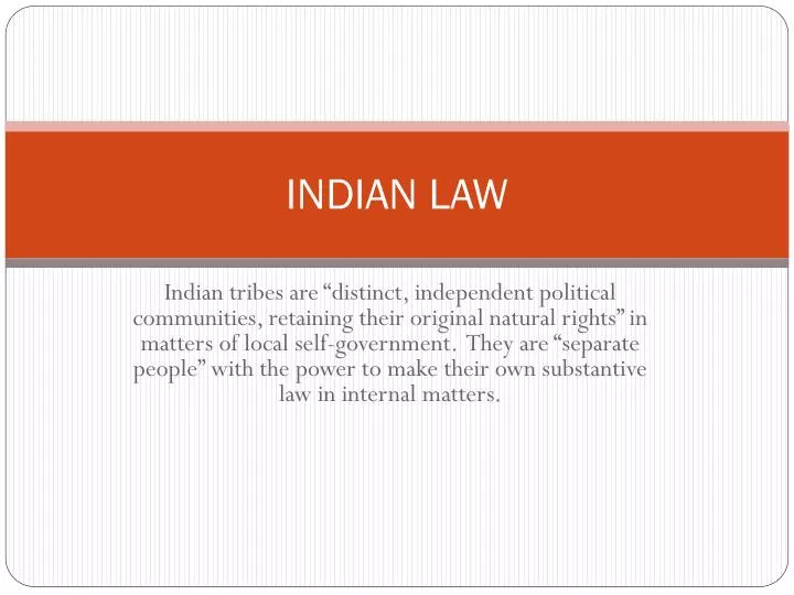 PPT INDIAN LAW PowerPoint Presentation, free download ID1775462