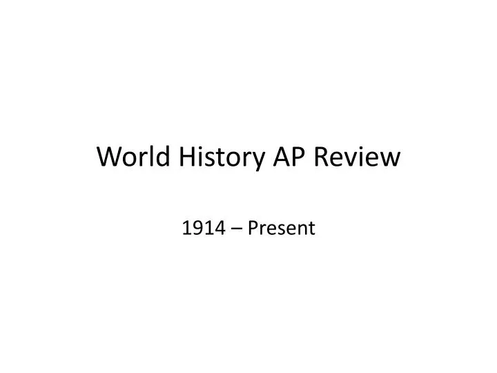 world history ap review n.
