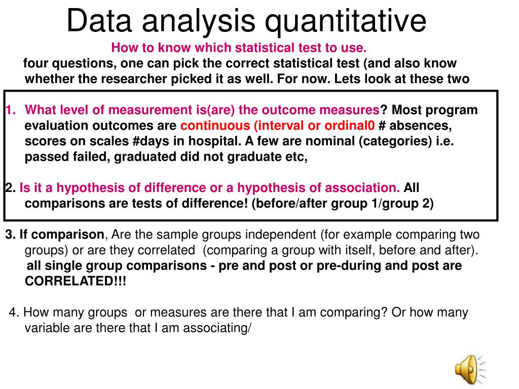quantitative research analysis of data