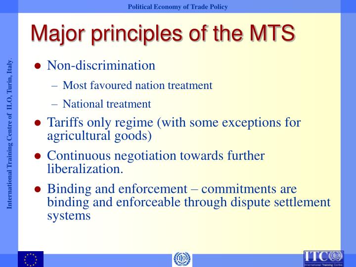 Basic principles of multilateral trading system