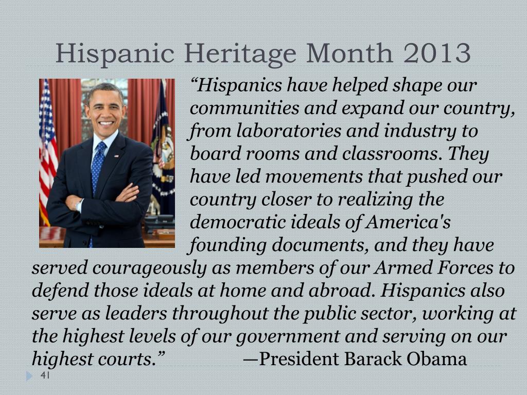 PPT - Hispanic Heritage Month September 15–October 15, 2013 PowerPoint ...