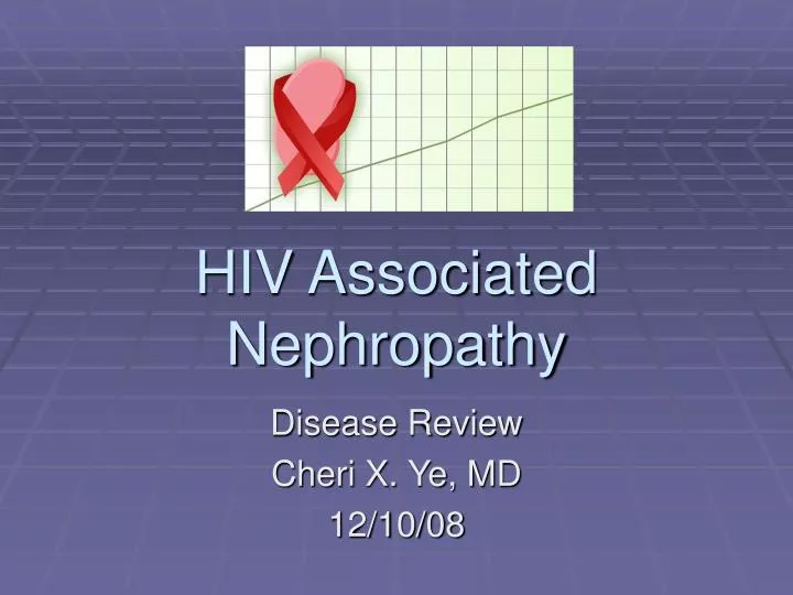 hiv associated nephropathy n.
