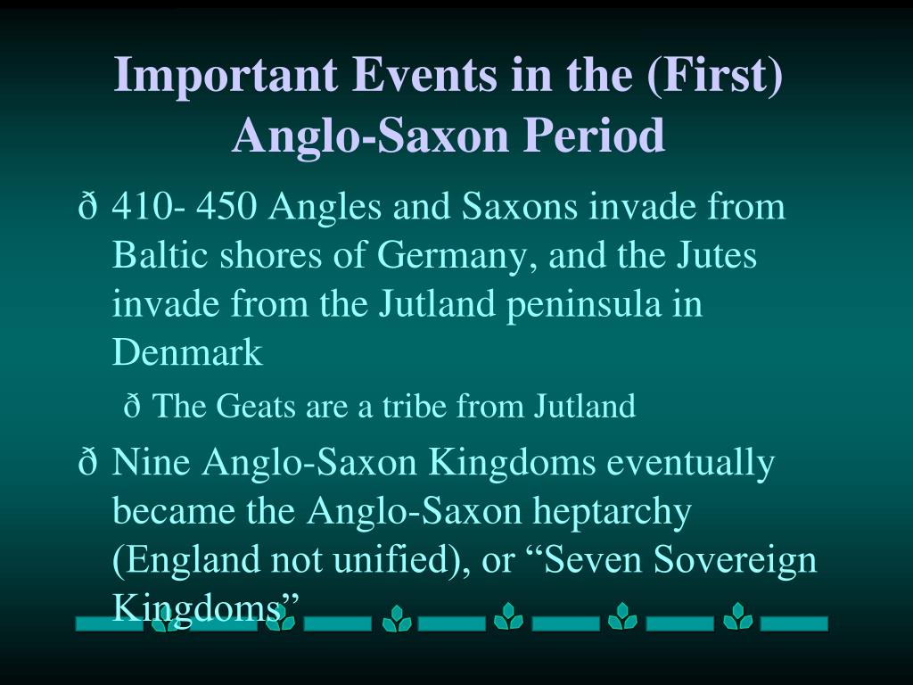 anglo saxons information anglo saxon events