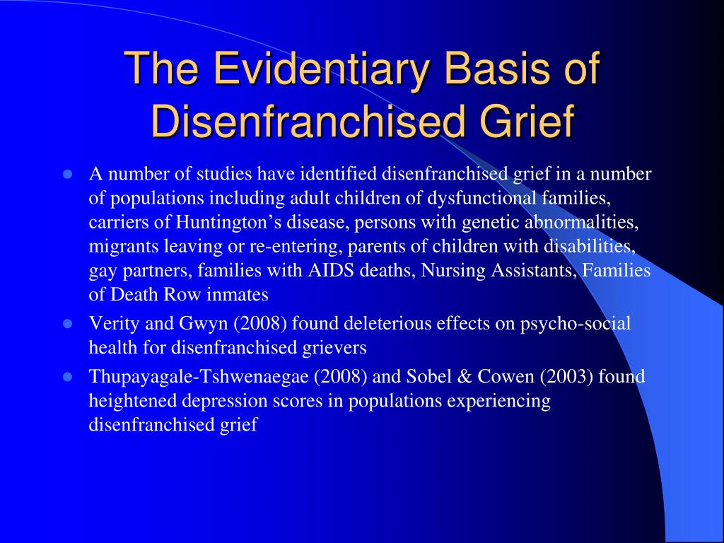 Disenfranchised Grief Case Study
