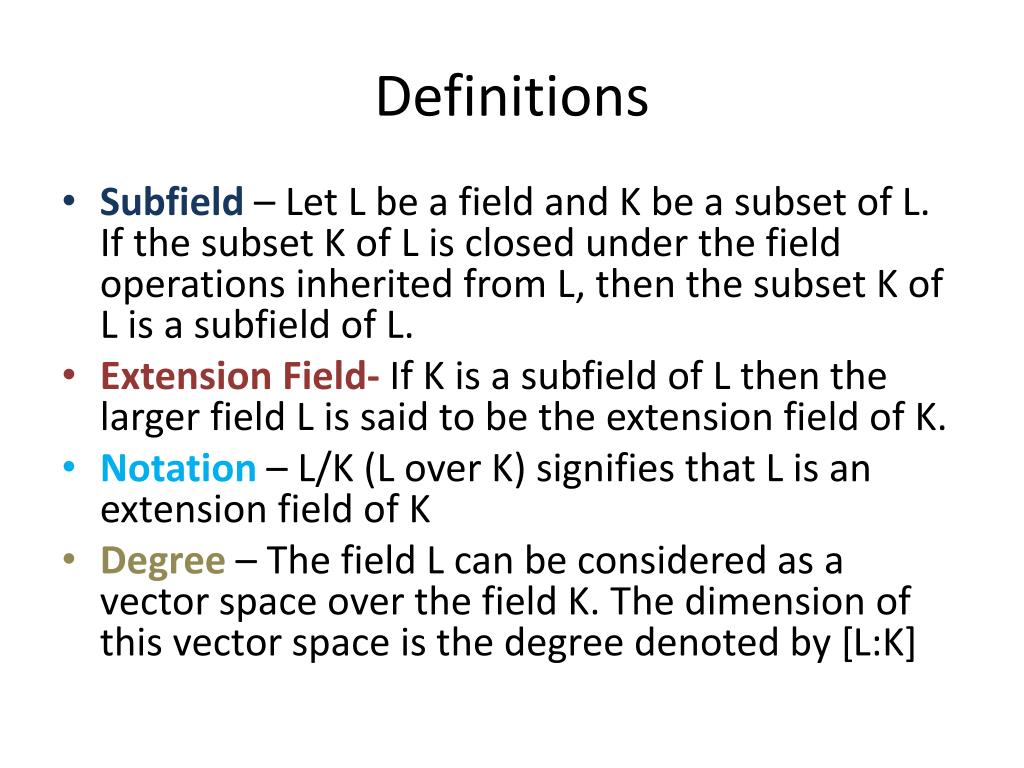 PPT Field Extension PowerPoint Presentation, free download ID1777745