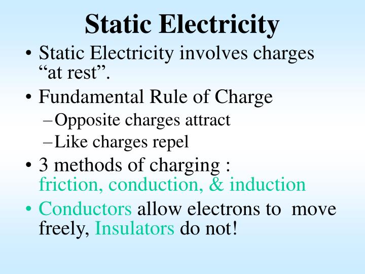 Ppt Static Electricity Electric Forces Fields Static Electricity