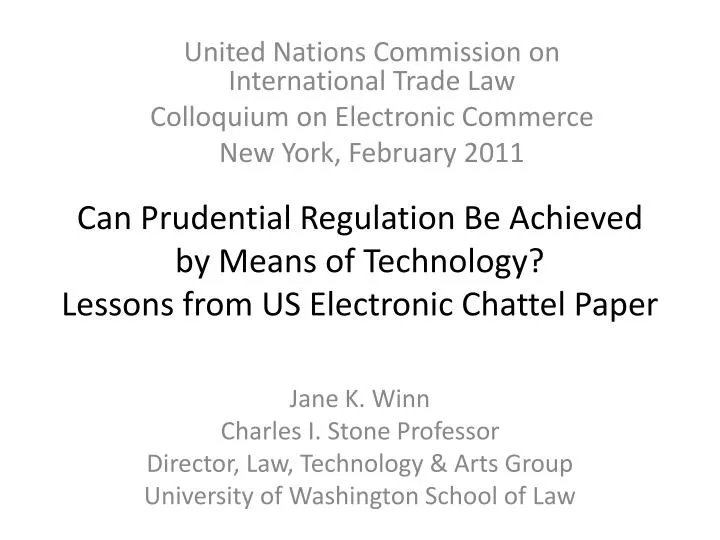 PPT Can Prudential Regulation Be Achieved by Means of Technology