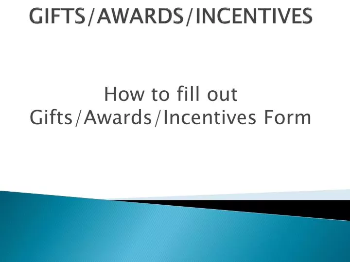 PPT GIFTS/AWARDS/INCENTIVES PowerPoint Presentation, free download