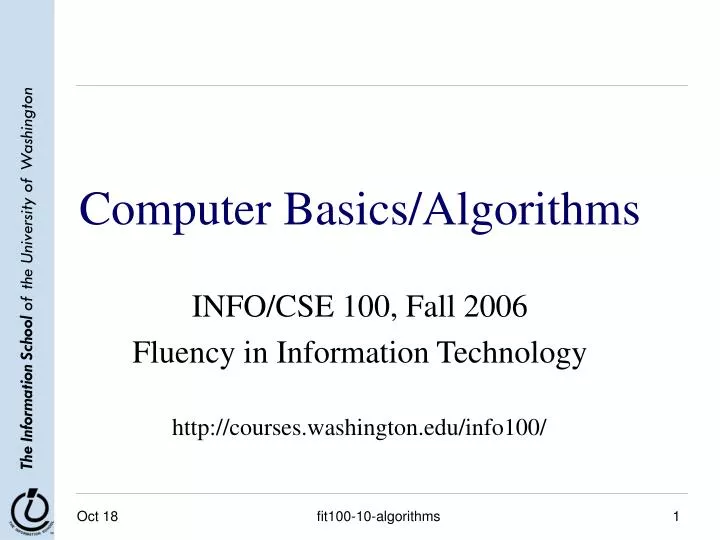 PPT - Computer Basics/Algorithms PowerPoint Presentation, free download ...