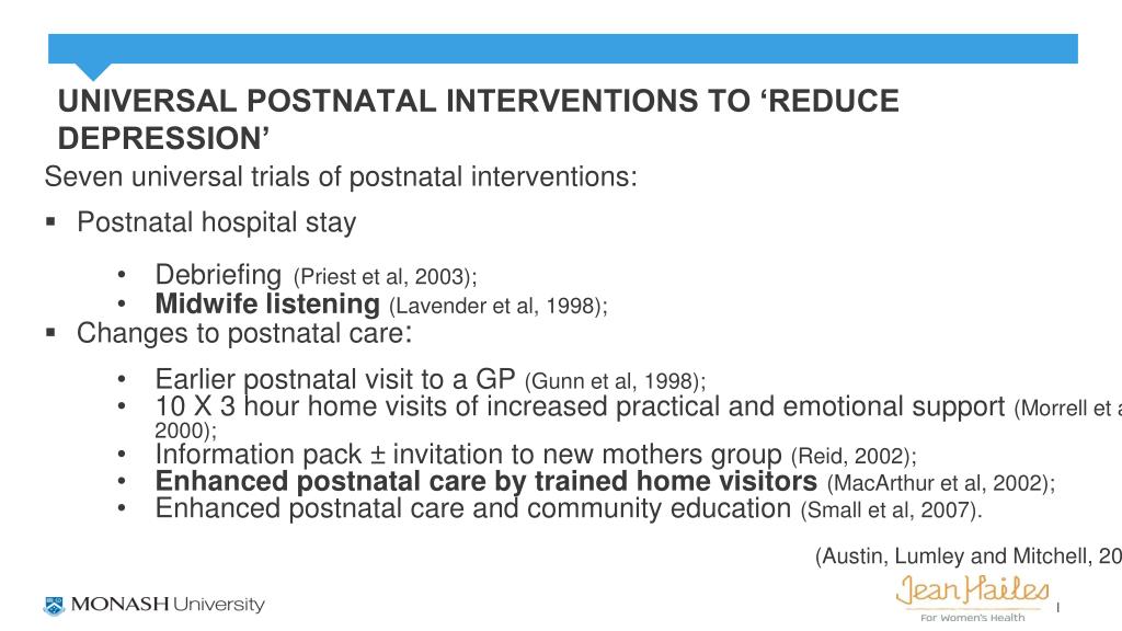 PPT - PREVENTION OF POSTNATAL MENTAL HEALTH PROBLEMS IN WOMEN ...