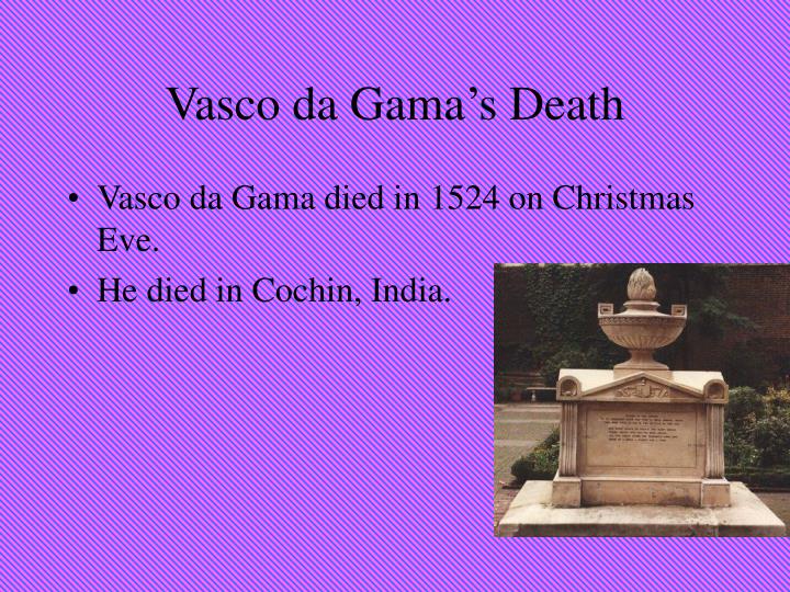 what did vasco da gama die from what did vasco da gama die from