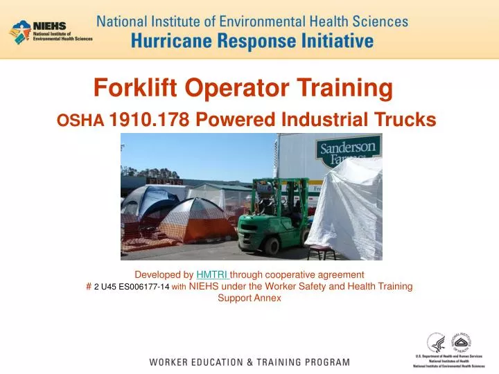 Ppt Forklift Operator Training Osha 1910 178 Powered Industrial Trucks Powerpoint Presentation Id 1781629