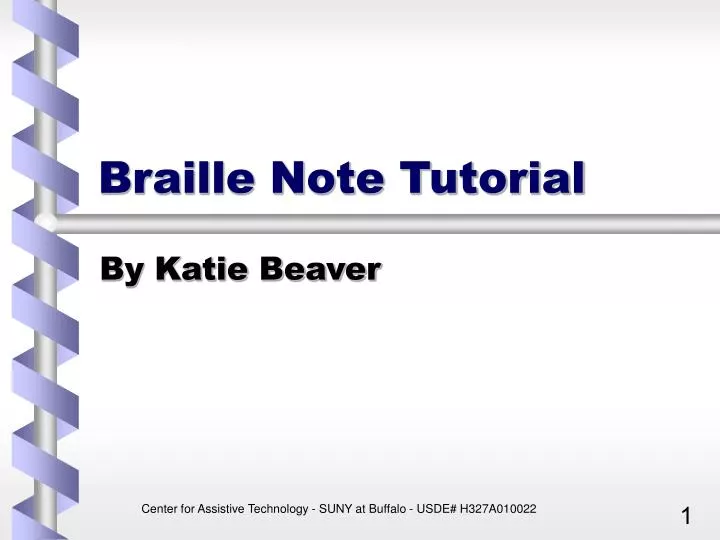 braille note tutorial n.