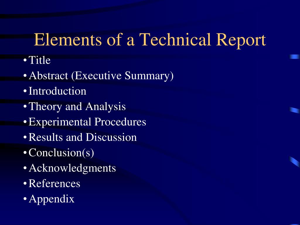 technical reports and thesis