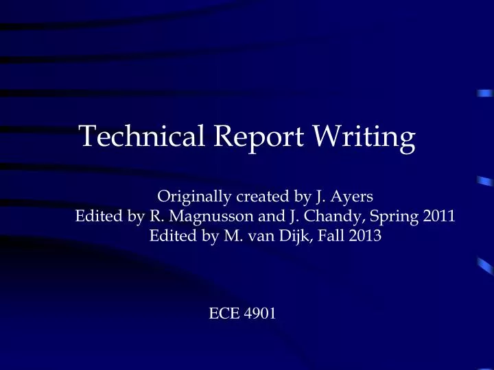 powerpoint presentation of technical report writing