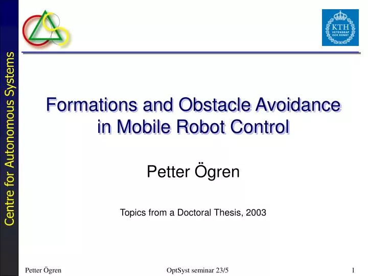 ppt on obstacle avoiding robot