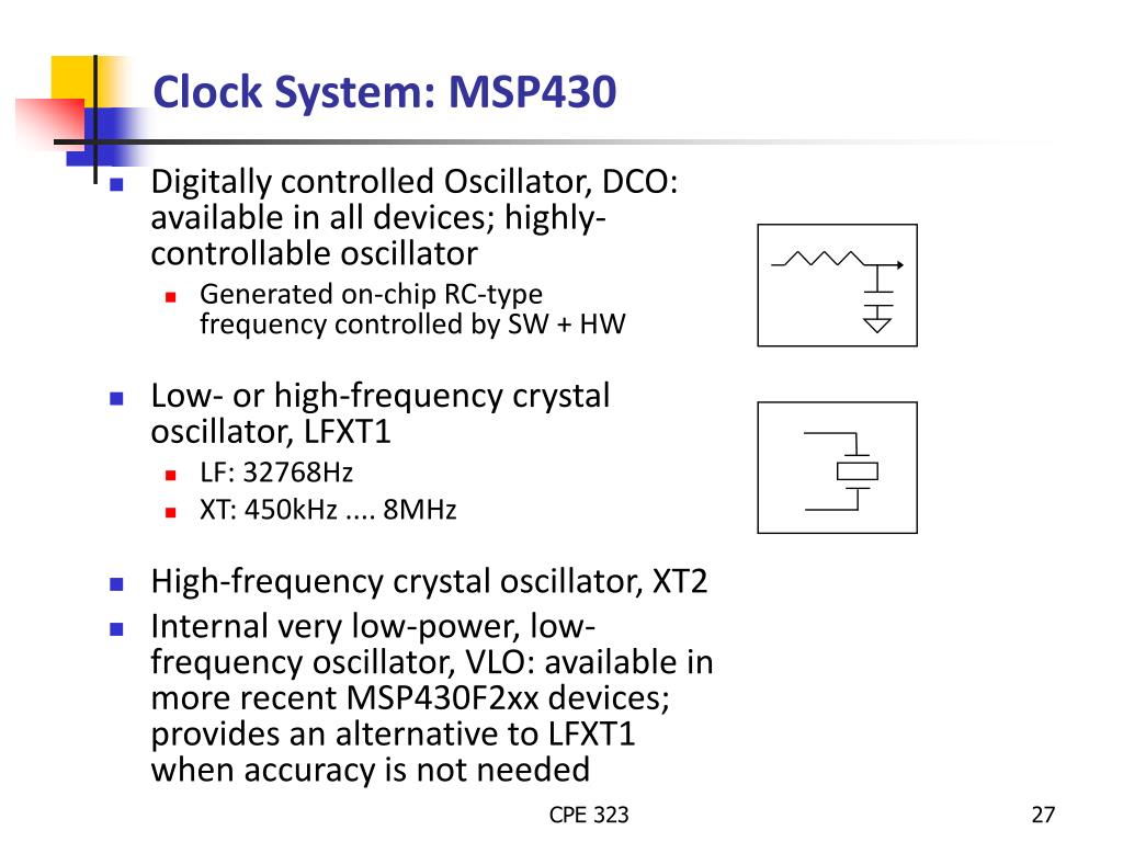 PPT CPE 323 Introduction to Embedded Computer Systems The MSP430