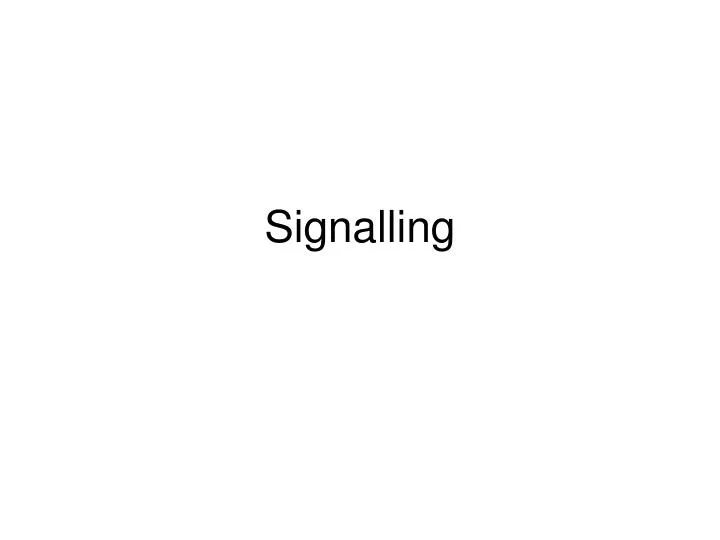 signalling n.