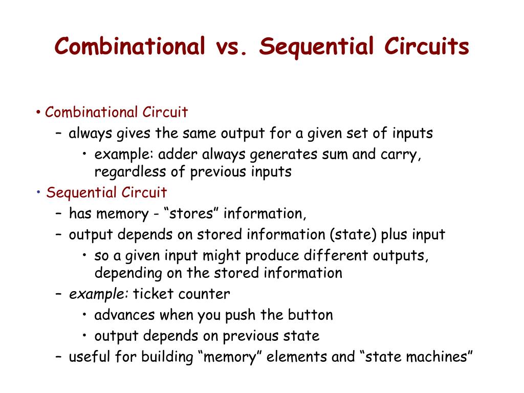 combination vs sequential logic combination vs sequential logic
