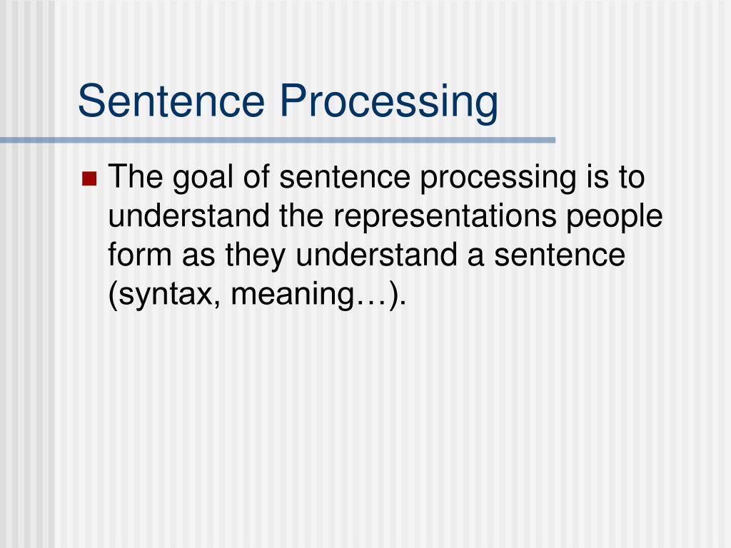 Processes in a sentence